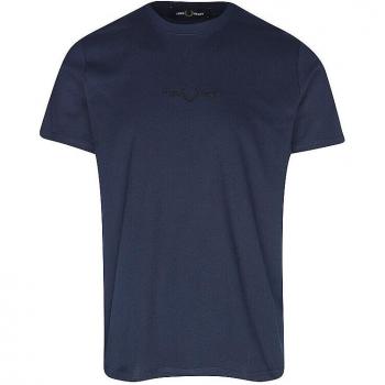 Fred Perry Herren T-Shirt Marineblau mit Stickerei XL
