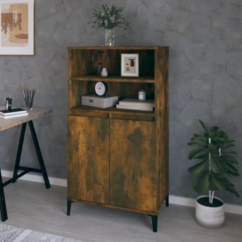 Aparador Haut Chêne Fumé 60x36x110 cm Bois d’Ingénierie