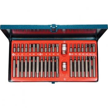 Kit Puntas Torx® y Llave Allen® con Dientes – 40 piezas, hexágono interior 6 cantos, largo y corto