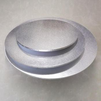 Plateau tambour argenté pour gâteaux de mariage