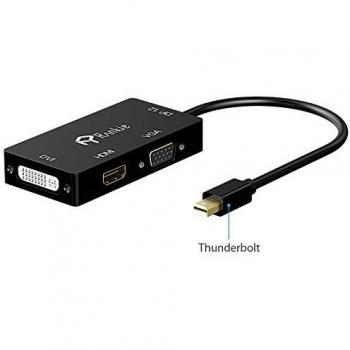 Adaptador Mini Displayport a HDMI, DVI, VGA y Audio Rankie