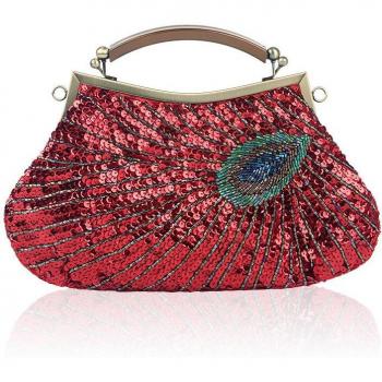Peacock Design Makeup Purse