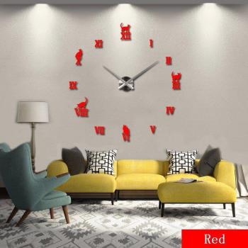 Modern Acrylic Mirror Wall Clock Stickers with Roman Numerals
