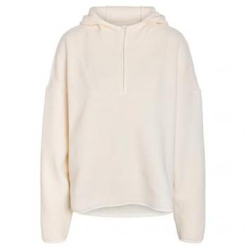 Sweat Femme Noisy May – Col Zippé en Polaire, Noir/Crème, XS