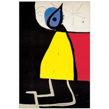 Artopweb EC22008 MIRÒ – Femme de la Nuit 1973, Bois, 42×63×1,8 cm