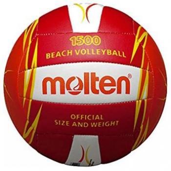Molten Beachvolleyball 5 Size – Rot‑Weiß‑Orange