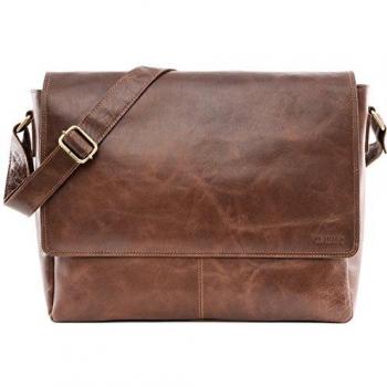LEABAGS Acapulco Schultertasche aus Büffel-Leder