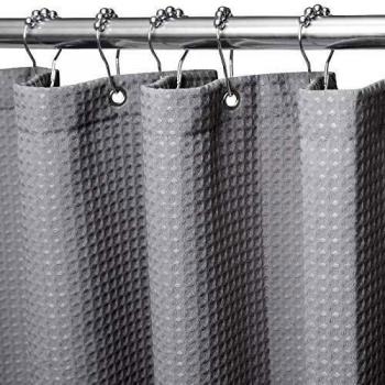 Shower Curtain with Metal Hooks