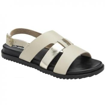 Zareen Leather Open‑Toe Slingback Sandals – Vintage Ivory