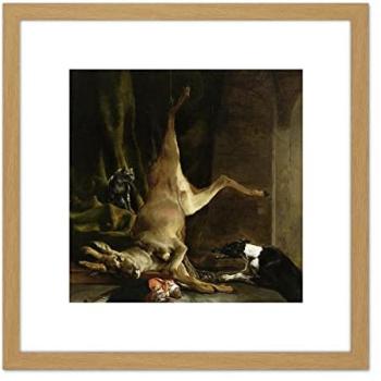 Artery8 Weenix “Pet Pair with Deer” 8x8″ Oak Framed Picture