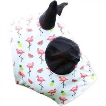 Masque de fly en lycra rose/blanc pour cheval Hy Flamingo