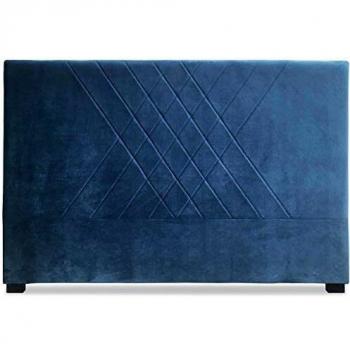 Tête de lit Diam 160 cm Velours Bleu MENZZO