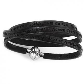 Bracciale da Donna Amen PNLA02-54 – Cuoio e Acciaio Inox