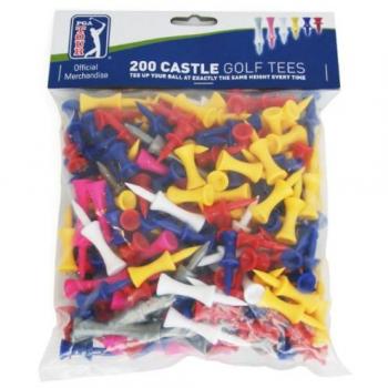 PGA Tour 200 Castle Golf Tees (Pink)