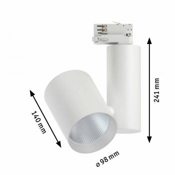 Luz de carril Paulmann ProRail3 Zeez 33W 2860lm 4000K 39°