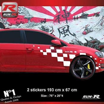 Sticker Damier Énorme Compatible VW Golf 7