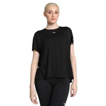 Camiseta Puma Cloudspun Mix Manga Corta Negro Puro Mujer