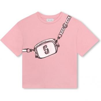 T-shirt FILLE 14A rose avec imprimé Marc Jacobs