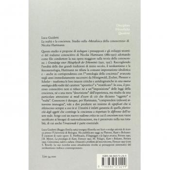 La realtà e la coscienza. Studio sulla «Metafisica della conoscenza» di Nicolai Hartmann
