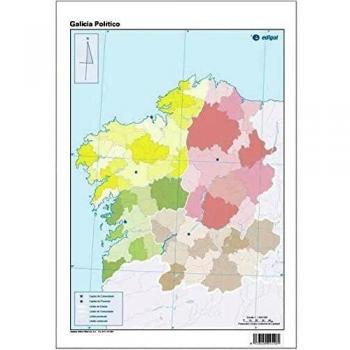 Mapa Político de Galicia 22.5x32.5