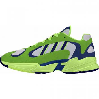 Adidas Yung‑1 : Chaussure basket homme, cuir vert à lacets
