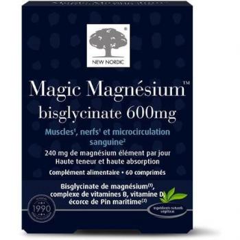 New Nordic Magic Magnésium Bisglycinate 600 mg 60 Comprimés