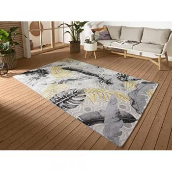Outdoorteppich HANSE HOME Gold Leaves, bunt, B:80cm H:3mm L:165cm, Polyester, Polypropylen (PP), Teppiche, In-& Outdoor, Teppich, Wetterfest, Balkon, Garten, Wohnzimmer, Floral