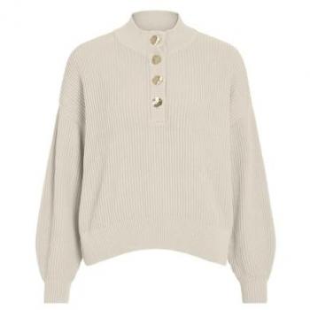 Elegant Birch V-Neck Sweater – Vila Ching Women’s Small