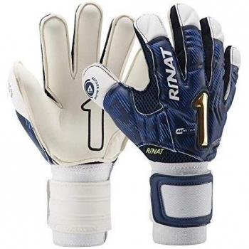 Rinat ASIMETRIK Junior Semi-Torwart-Handschuh, Weiß-Blau, Größe 4