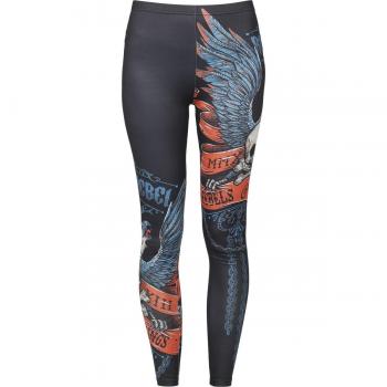 Classic Black Leggings with Vintage Prints