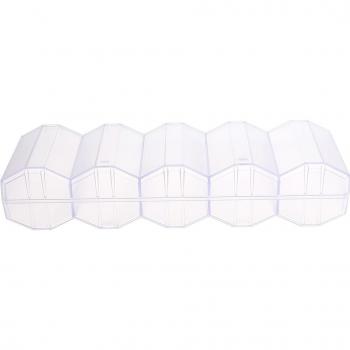 Durchsichtiges Akryl‑Pokerchip‑Container – 100 Chip‑Set, wabenförmige Anzeige, mit Abdeckung
