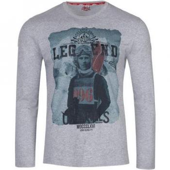 Grauer Unterhaching‑Pull mit Langarm – Piz Palü XL