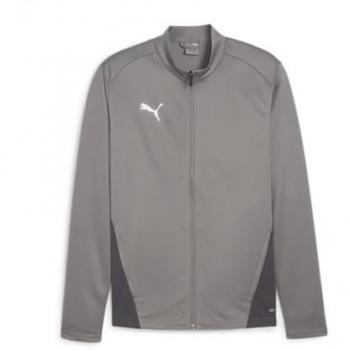 Chaqueta PUMA Team Goal – Estilo Gris Oscuro y Blanco