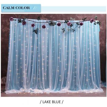 Rideaux décoratifs en voile de soie – Cadre photo mariage