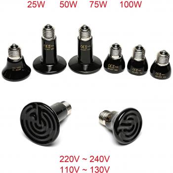 Ceramic Heat Lamp for Reptiles 25W 50W 75W 100W