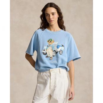 Female Ralph Lauren Blue Bear Design Crewneck Top – Medium