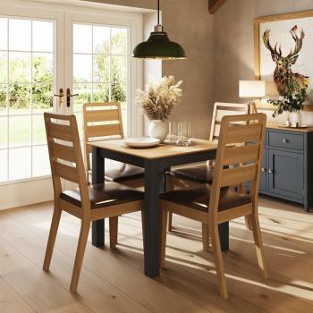 Taberno Solid Oak Square Dining Table