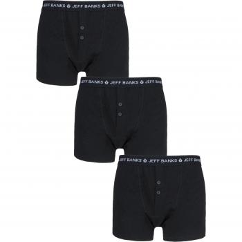 Men's Black Marlow Buttoned Boxer Shorts
