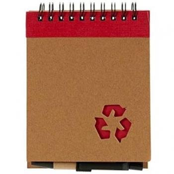 DAM Pacl 4 Libreta de cartón reciclado + Bolígrafo