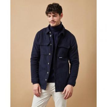 Altonadock Overcoat Azul Marino Corte Slim para Hombre