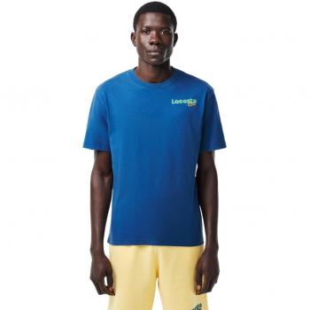 Camiseta Lacoste azul efecto lavado para hombre XL
