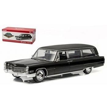 MODELLINO Greenlight Cadillac S&S Limousine 1966 Funeral Car Nero 1:18