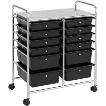 Costway Rollwagen mit 12 Schubladen und robustem Metallrahmen