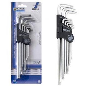 Set de Llaves Torx L 9 Piezas Largo Inviolable