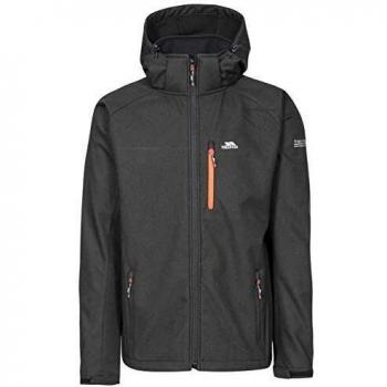 Veste Imperméable Trespass Desmond – SoftShell à Capuche Récupérable – Noir