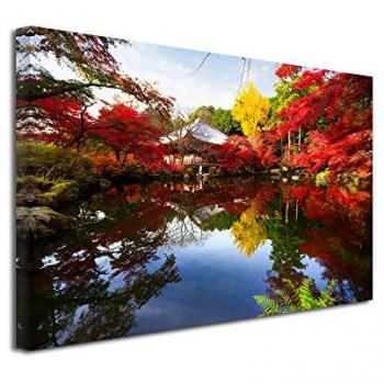 Déclina – Tableau toile imprimée Paysage Lac 50x30 cm