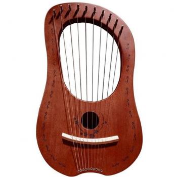 Arpa Pequeña Lyre, Instrumento Musical Portátil de 10 Cuerdas