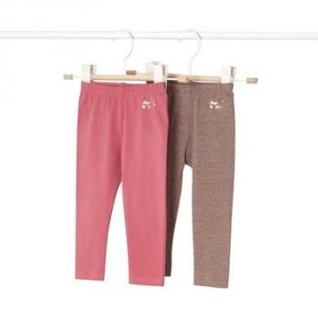 Leggings Mayoral Dual Tone Marrone e Rosa