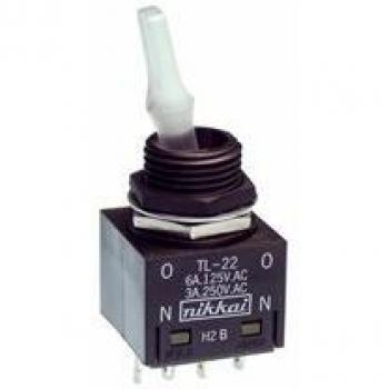 Interrupteur NKK TL22DNAW016G 2 x on/on 250 V/AC 3 A à accrochage 1 pc