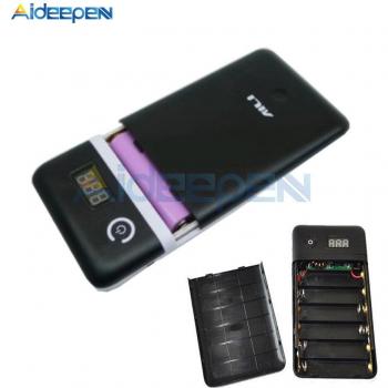 USB‑Powerbank Ladegerät 18650 – 3,3 A, 5 V–21 V, kompakt für Mobiltelefon und Laptop, Schwarz